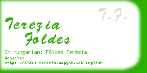 terezia foldes business card